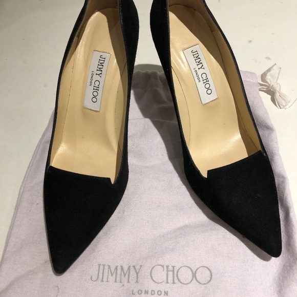 Jimmy Choo black suede pumps EU 38.5 - Picture 3 of 5